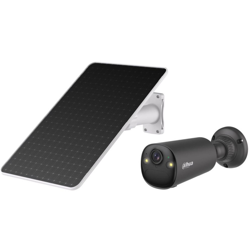 DAHUA IP kamera KIT/BF4CA-0210B/ bullet/ Wi-Fi/ 4Mpix/ obj. 2,1mm/ H.265/ krytí IP66/ IR až 20m + 8W solár panel (černý)