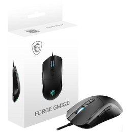 MSI herní myš FORGE GM320/ drátová/ 12.800 dpi/ RGB podsvícení/ 7 tlačítek/ USB