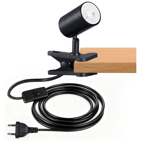 IMMAX PUNTO KLIP-1 nástěnné/klipové svítidlo, 9W, GU10, černé