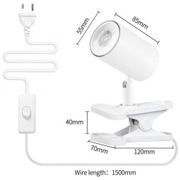 IMMAX PUNTO KLIP-1 nástěnné/klipové svítidlo, 9W, GU10, bílé