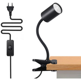 IMMAX PUNTO KLIP flexibilní nástěnné/klipové svítidlo, 9W, GU10, černé