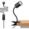 IMMAX PUNTO KLIP elastyczna lampa ścienna/klipsowa, 9W, GU10, czarna