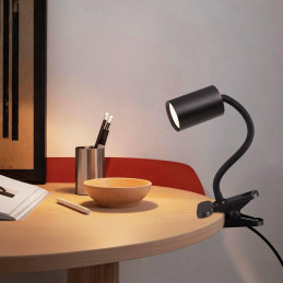 IMMAX PUNTO KLIP flexibilní nástěnné/klipové svítidlo, 9W, GU10, černé