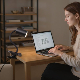 IMMAX PUNTO KLIP flexibilní nástěnné/klipové svítidlo, 9W, GU10, černé