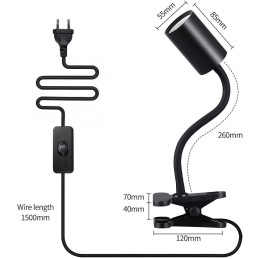 IMMAX PUNTO KLIP flexibilní nástěnné/klipové svítidlo, 9W, GU10, černé