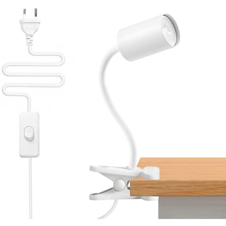 IMMAX PUNTO KLIP flexibilní nástěnné/klipové svítidlo, 9W, GU10, bílé