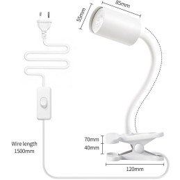 IMMAX PUNTO KLIP flexibilní nástěnné/klipové svítidlo, 9W, GU10, bílé