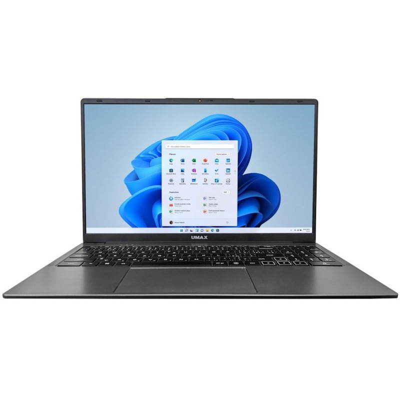 UMAX notebook VisionBook 15WT Plus/ 15,6" IPS/ 1920x1080/ N150/ 8GB/ 256GB SSD/ HDMI/ 2x USB 3.2/ W11 Pro/ šedý