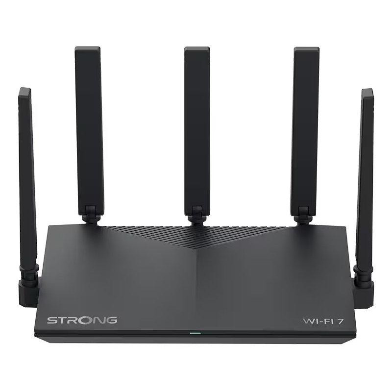 STRONG Wi-Fi 7 router ROUTERBE3600/ Wi-Fi 7/ 3600 Mb/s/ 3x LAN/ 1x WAN/ 5x vnější 3dBi anténa/ černý