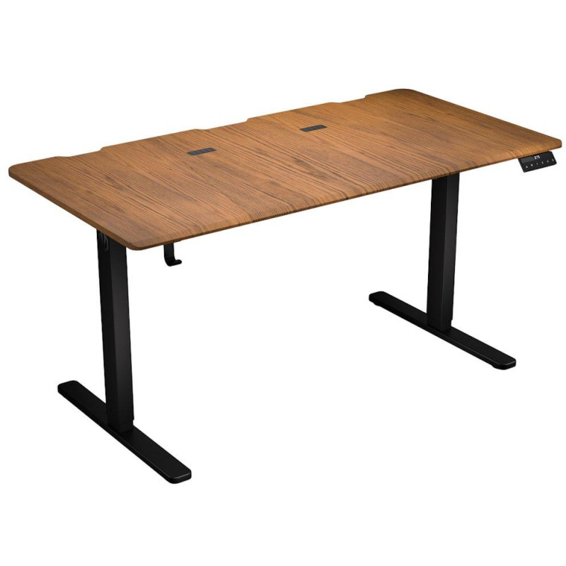 Endorfy herní stůl Atlas L electric Dark Wood / 150x76cm / nosnost 80kg / el. nastavení výšky (72-120cm) / tmavé dřevo