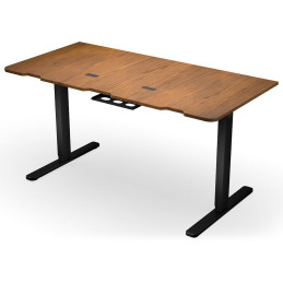 Endorfy herní stůl Atlas L electric Dark Wood / 150x76cm / nosnost 80kg / el. nastavení výšky (72-120cm) / tmavé dřevo