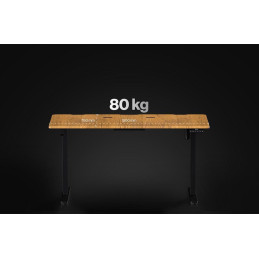 Endorfy herní stůl Atlas L electric Dark Wood / 150x76cm / nosnost 80kg / el. nastavení výšky (72-120cm) / tmavé dřevo