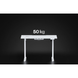 Endorfy herní stůl Atlas S electric Onyx White / 114x60cm / nosnost 50kg / el. nastavení výšky (72-118cm) / bílý