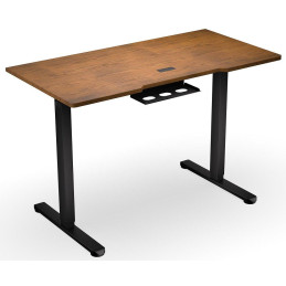 Endorfy herní stůl Atlas S electric Dark Wood / 114x60cm / nosnost 50kg / el. nastavení výšky (72-118cm) / tmavé dřevo