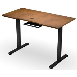 Endorfy herní stůl Atlas S electric Dark Wood / 114x60cm / nosnost 50kg / el. nastavení výšky (72-118cm) / tmavé dřevo