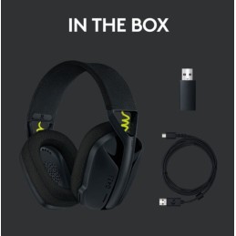 Logitech G435 LIGHTSPEED Kabelloses Gaming-Headset - SCHWARZ