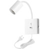 IMMAX PUNTO USB flexibilné nástenné svietidlo s vypínačom, 9W, GU10, biele