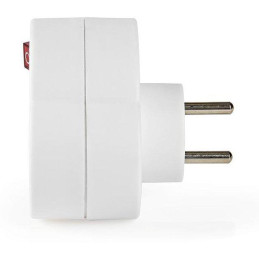 NEDIS síťový rozbočovač/ 2x zásuvka typu E (s kolíkem)/ 250 V AC 50/60 Hz/ 16 A/ 3500 W/ vypínač/ bílý