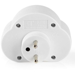 NEDIS síťový rozbočovač/ 2x zásuvka typu E (s kolíkem)/ 250 V AC 50/60 Hz/ 16 A/ 3500 W/ vypínač/ bílý