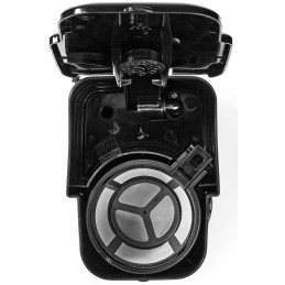 NEDIS Butler kávovar/ na jeden šálek/ dvoustěnný cestovní hrnek/ kapacita 0,4 l/ časovač/ LCD displej/ černý