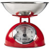 NEDIS Mellisa Küchenwaage / analog / Kapazität 5 kg / herausnehmbare Schüssel / Edelstahl / rot