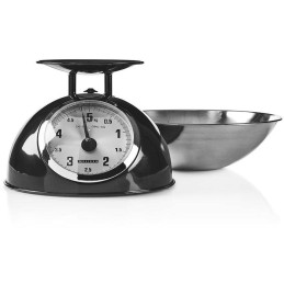 NEDIS Mellisa kuchyňská váha/ analogová/ nosnost 5kg/ vyjímatelná mísa/ nerezová ocel/ černá