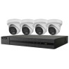 HiLook z technologią HIKVISION/ Zestaw inteligentnego oświetlenia hybrydowego 4K Turret 2TB/ 1x NVR-108MH-C/8P/ 4x IPC-T280HA-LU