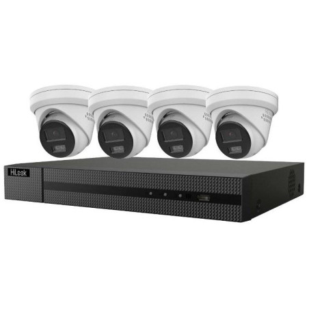 HiLook Powered by HIKVISION/ Smart Hybrid Light KIT 6Mpx Turret 2TB/ 1x NVR-108MH-C/8P/ 4x IPC-T260HA-LUF