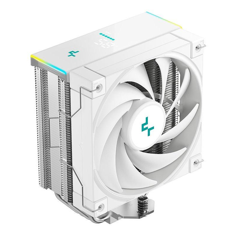 DEEPCOOL chladič AK400 Digital SE / 120mm fan / 4x heatpipes / PWM ARGB / pro Intel i AMD / digitální display / bílý