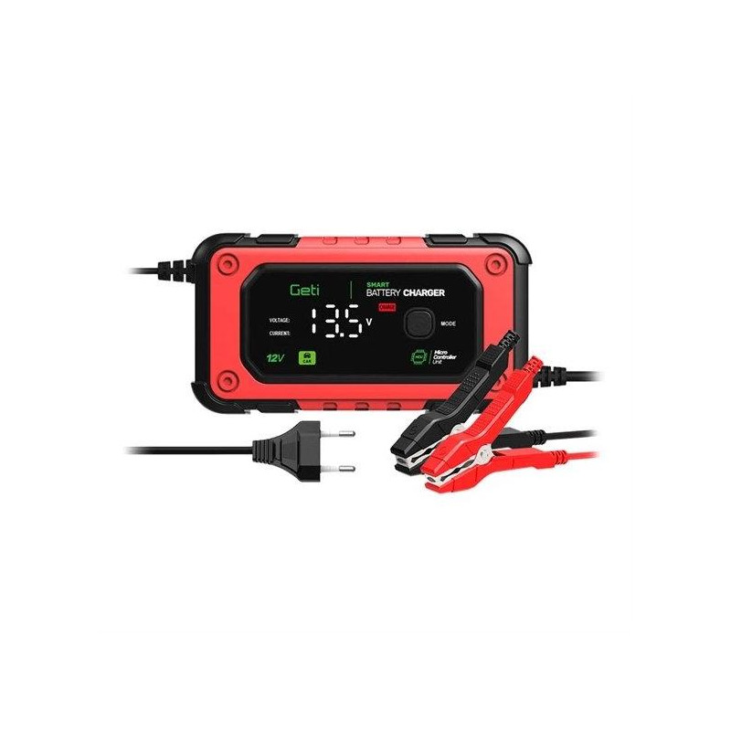 Geti GCA004 12 V nabíječka akumulátorů, Pb, AGM a LiFePO4, 7 A, pro baterie 4-140 Ah