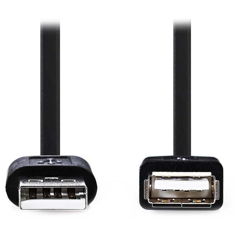 NEDIS prodlužovací kabel USB 2.0/ zástrčka USB-A - zásuvka USB-A/ černý/ bulk/ 3m