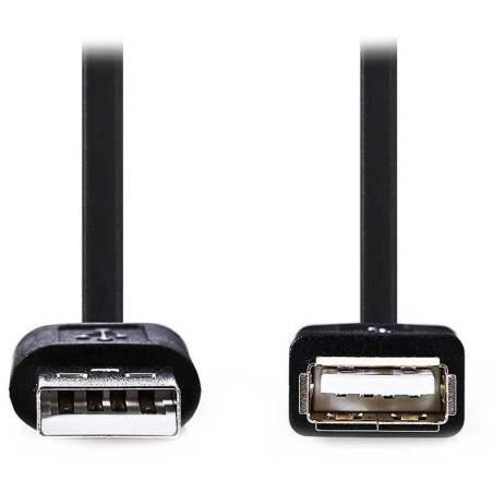 NEDIS prodlužovací kabel USB 2.0/ zástrčka USB-A - zásuvka USB-A/ černý/ bulk/ 3m