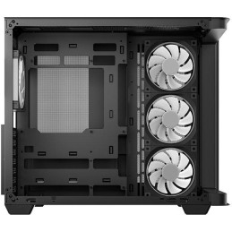 DEEPCOOL skříň CG530U 4F / ATX / 4x120mm ARGB / 2xUSB / USB-C / zaoblené sklo / panoramatická / černá