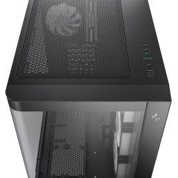 DEEPCOOL skříň CG530U 4F / ATX / 4x120mm ARGB / 2xUSB / USB-C / zaoblené sklo / panoramatická / černá