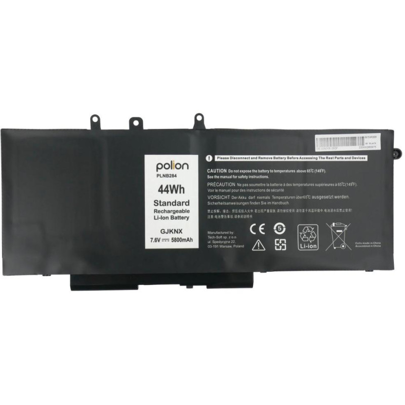 TRX Baterie Polion GJKNX pro notebooky DELL 451-BBZG Latitude 5280 5290 5490 Precision 3520 - 5800mAh 44Wh/ neoriginální