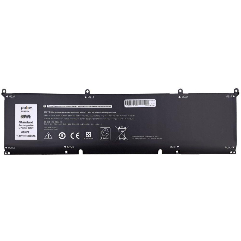 TRX Baterie Polion 69KF2 pro notebooky DELL 451-BCQI 8FCTC Precision G15 5550 XPS 9500 - 6000mAh 69Wh/ neoriginální
