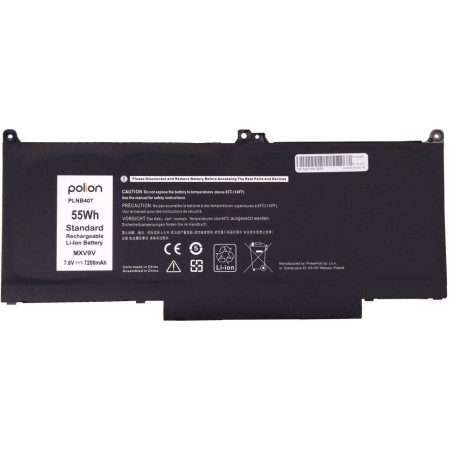 TRX Baterie Polion MXV9V pro notebooky DELL 451-BCJG Latitude 5300 5310 7300 7400 - 7200mAh 55Wh/ neoriginální