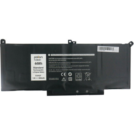TRX Baterie Polion F3YGT pro notebooky DELL 451-BBYE Latitude 7280 7290 7380 7390 7480 7490 - 5800mAh 44Wh/ neoriginální