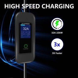 IMMAX NEO LITE cestovní nabíjecí stanice pro elektromobily EV/PHEV AC Type 2, 22kW, TUYA