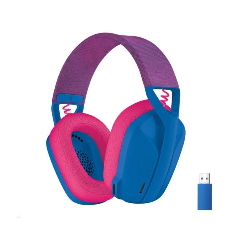 Bezdrôtová herná náhlavná súprava Logitech G435 LIGHTSPEED – MODRÁ