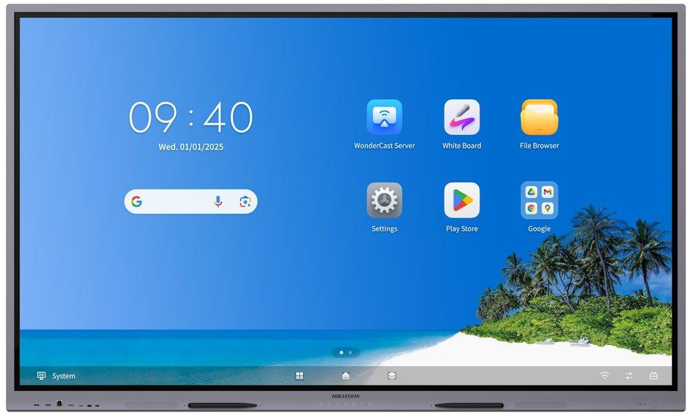 HIKVISION IFP 75" 4K, 8GB/128GB storage, 400 nit, 50 bodov, Android 14, USB, HDMI, Wifi, BT, EDLA