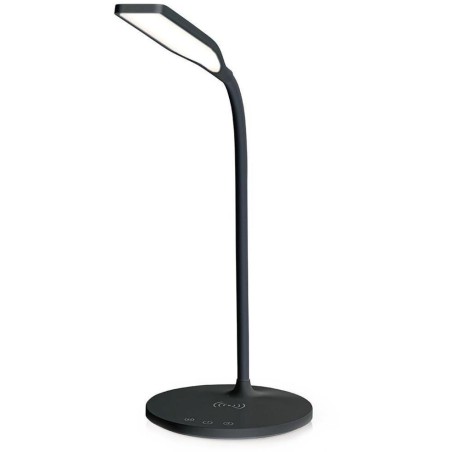 NEDIS LED lampička/ Qi nabíjení/ 15 W/ 100-240V/ přirozená, studená, teplá bílá/ stmívatelná/ 350lm/ 2700 - 6500K/ černá