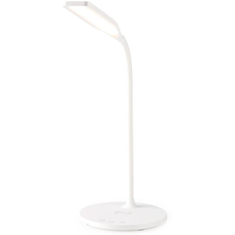 NEDIS LED lampička/ Qi nabíjení/ 15 W/ 100-240V/ přirozená, studená, teplá bílá/ stmívatelná/ 350lm/ 2700 - 6500K/ bílá