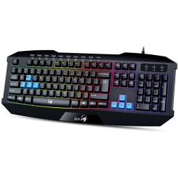 GENIUS GX GAMING Scorpion K215/ Herní drátová klávesnice/ podsvícená/ USB/ Copilot/ černá/ CZ+SK layout