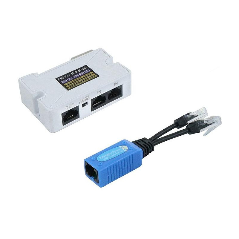 XtendLan POE2V1, 2x Data+PoE po jednom UTP kabelu, 100Mbit