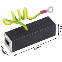 XtendLan Přepěťová ochrana UTP vedení, zemnící vodič, 100/1000Mbit, chrání dva páry
