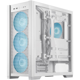 POUŽITÉ - ASUS skříň TUF GAMING GT302 TG ARGB WHITE/ ATX / průhledná bočnice / 4x 140mm ARGB / bez zdroje / bílá