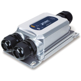 Planet IPOE-175S, Ultra PoE průmyslový splitter 802.3bt do 60W, výstup 12VDC, 1Gb, DIN, IP67, -40~75st., PoH