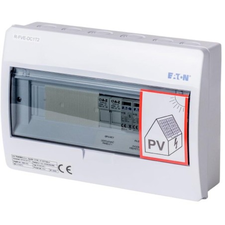 Solarmi DC1T2 osazený rozvaděč pro fotovoltaiku, svodič, odpojovač, pojistky