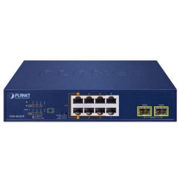 Planet PoE switch 8x1Gb + 2xSFP 1Gb, PoE 180W, 2x 802.3bt + 4x 802.3at